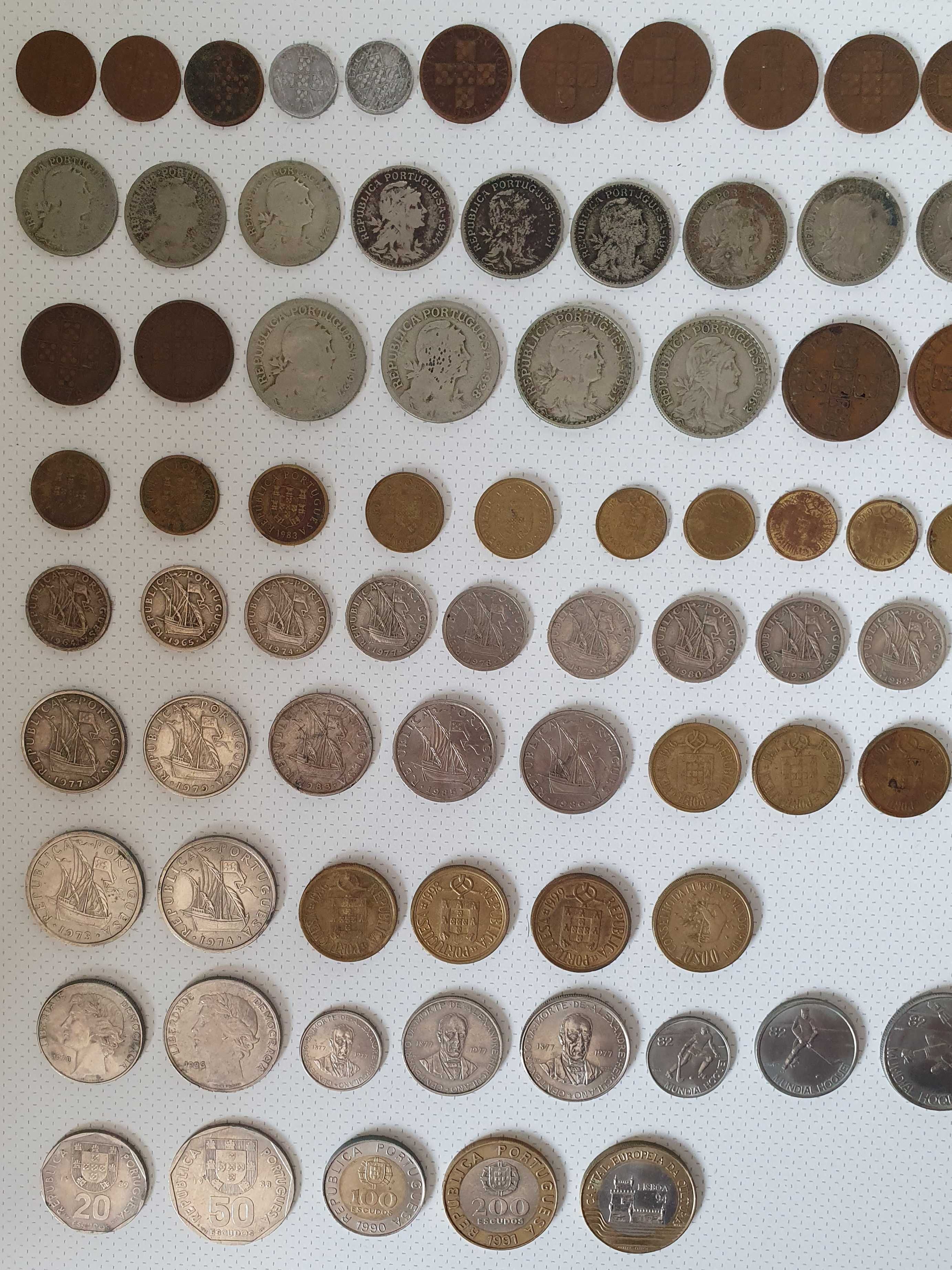 PORTUGAL - 100 Moedas de coleção, circuladas, DIFERENTES - 1927/2000
