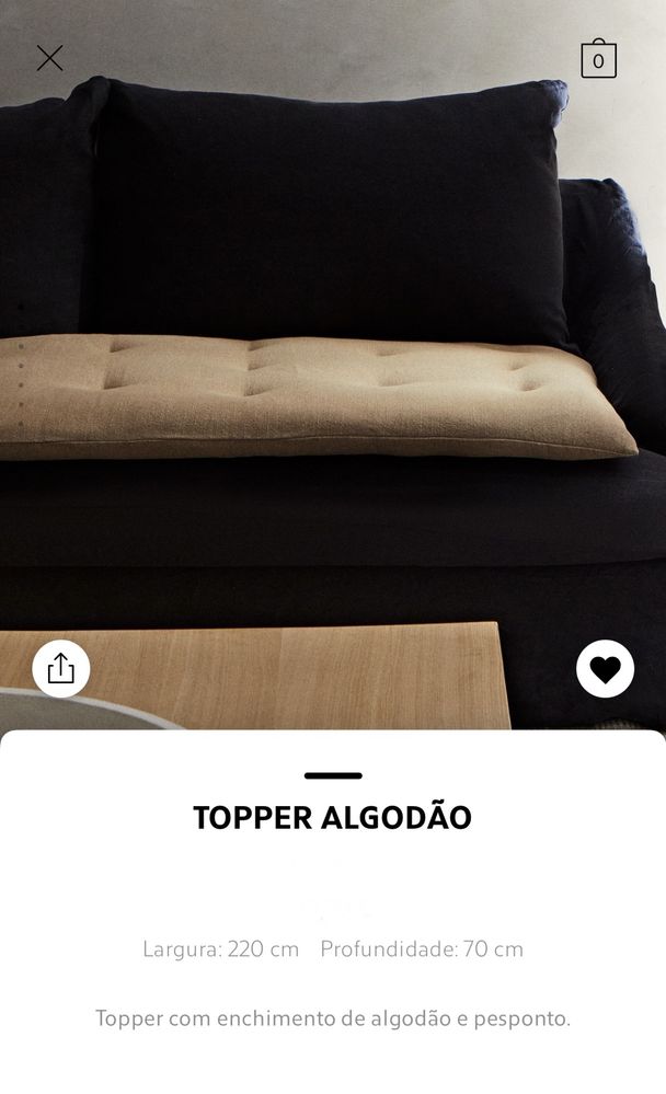 Topper Algodão Zara Home NOVO