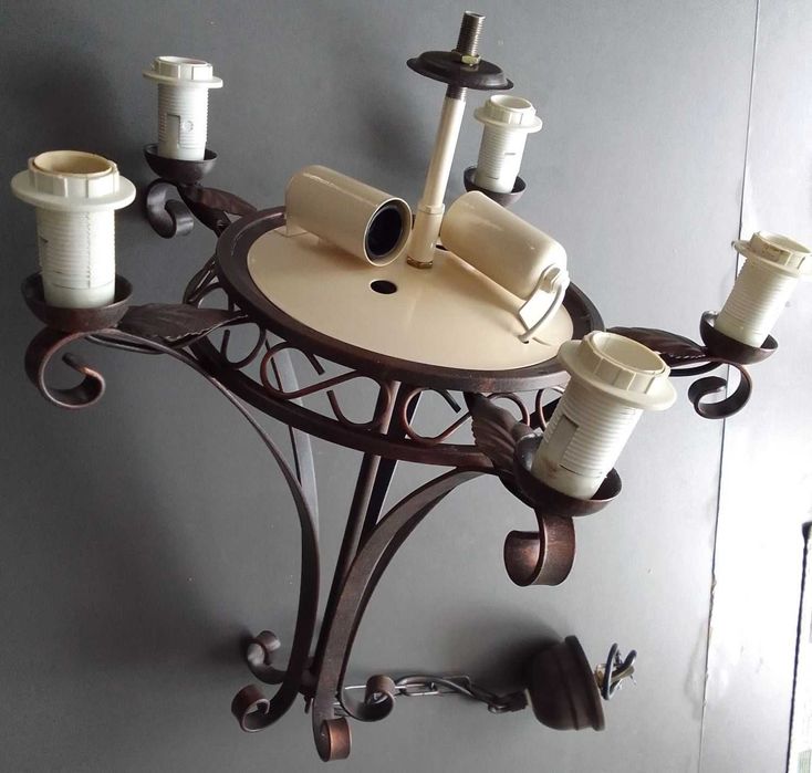 ŻYRANDOL LUMINEX Lampa wisząca metal kol. miedziany  6 punktów 40W