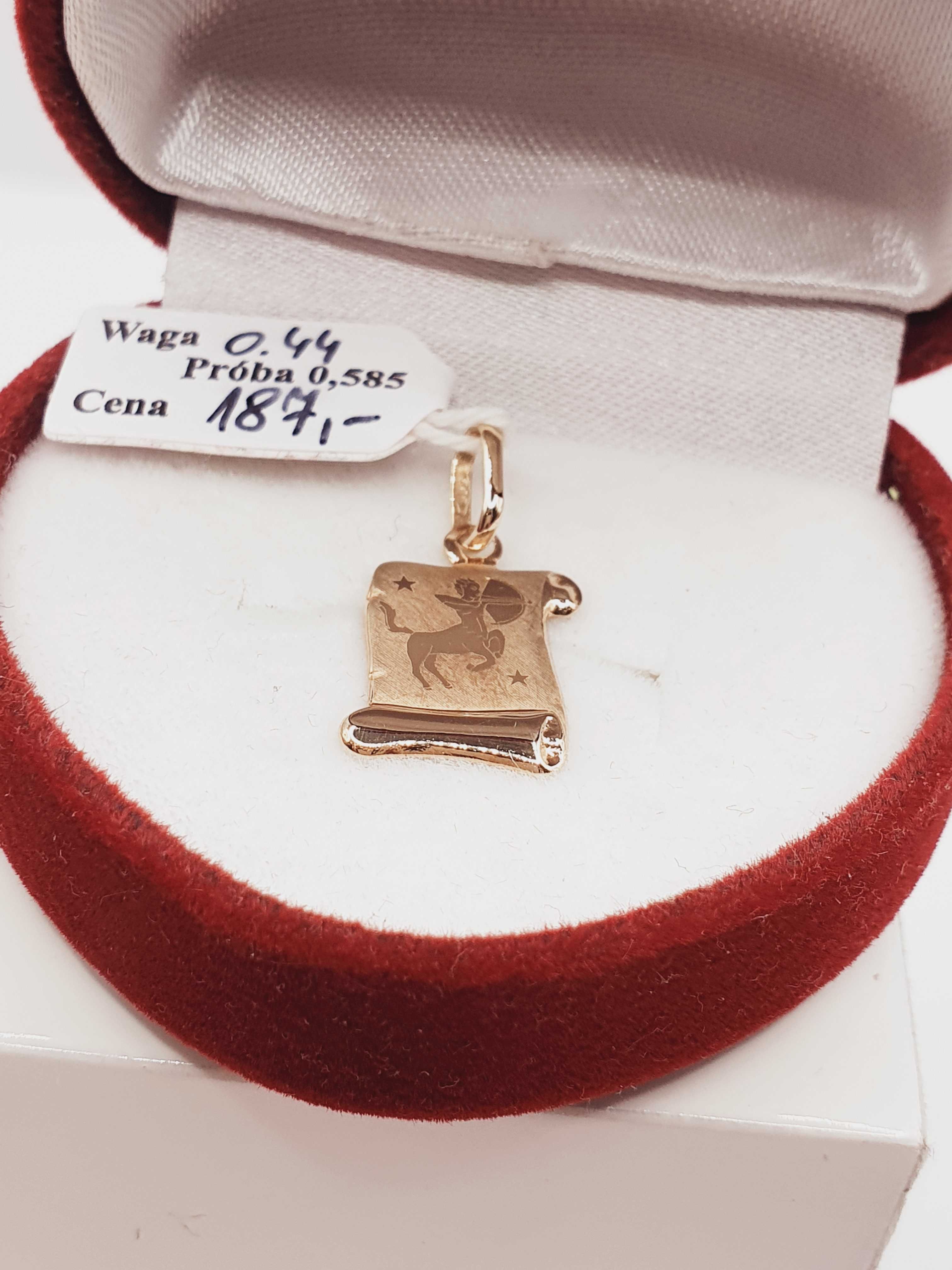 NOWA Złota zawieszka. Strzelec  585 (14k) Promocja