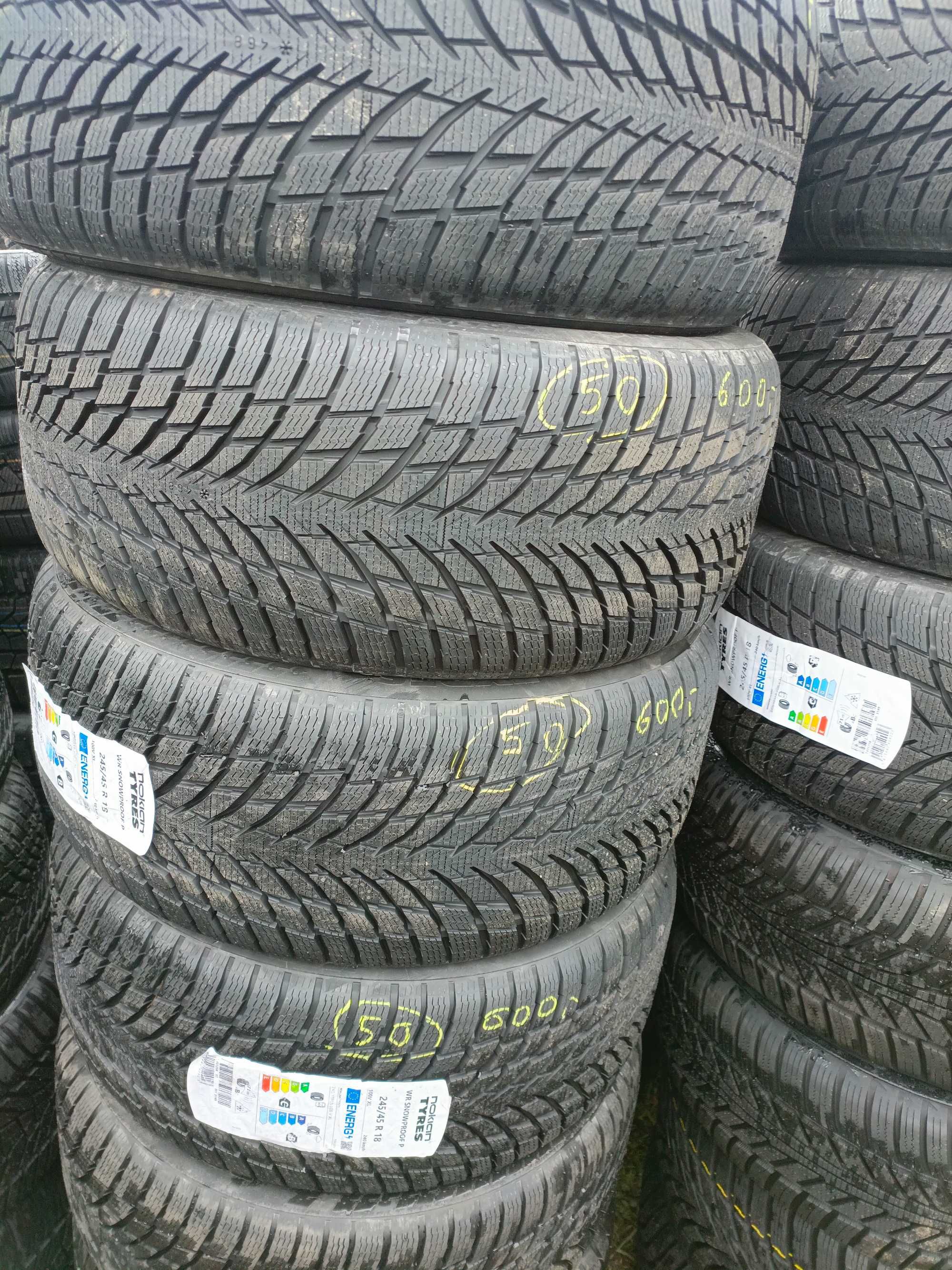 (B) Nowe opony zimowe 245/45/18 Nokian 26 sztuk 2024r