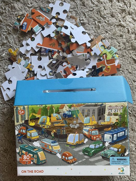 Пазли Dodo обережно на дорозі, 80 деталей
