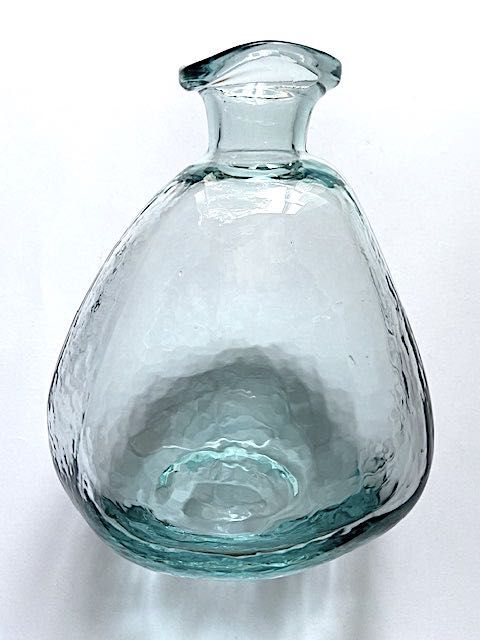 H&M Home Wazon szklany asymetryczny niebieski
