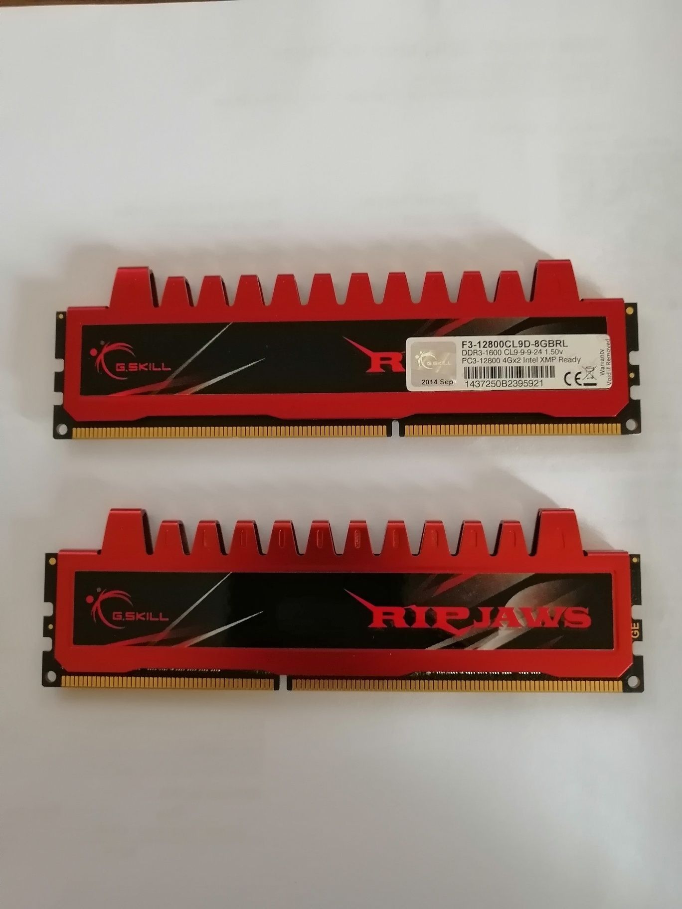 Memória ram Ddr3 1600 4Gx2 CL9 G. SKILL RIPJAWS