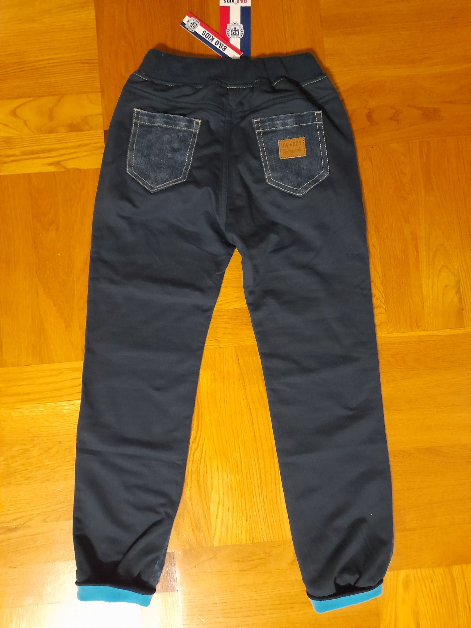 Nowe z metką spodnie dla chłopca jeans + dres guma w pasie r. 152/158