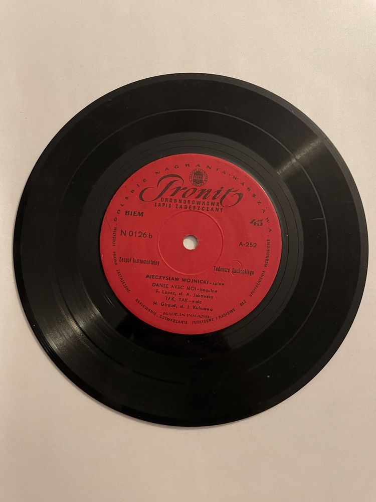Kaczuszka i mak, Danse avec moi, Mieczyslaw Wojnicki, winyl 7”, G