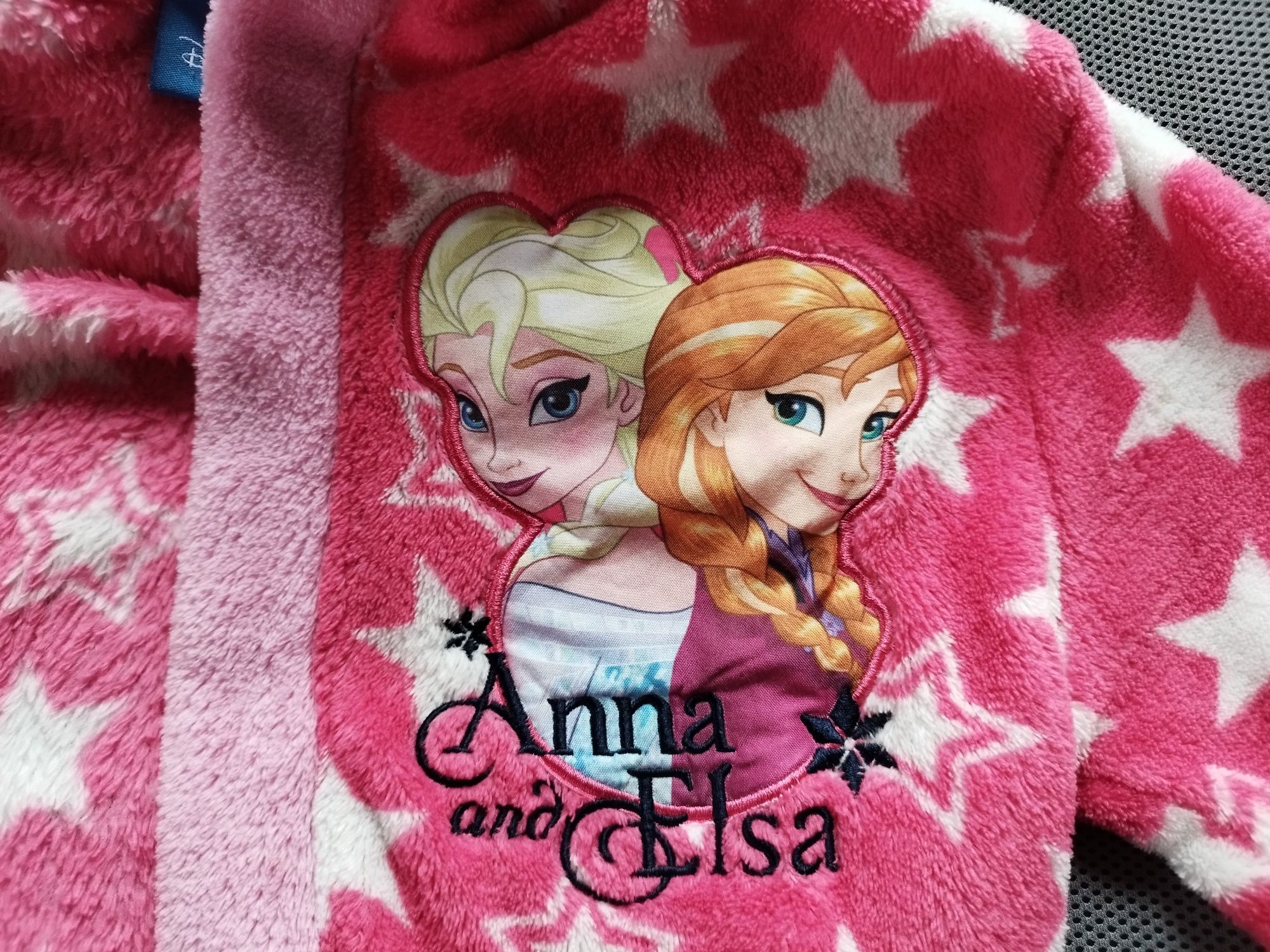 Szlafrok rozmiar 122 dziewczęcy dla dziewczynki Anna i Elsa