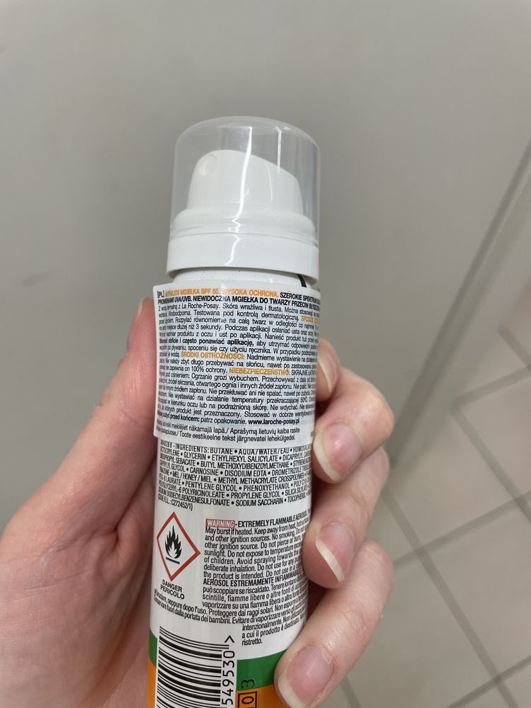 La roche posay mgiełka anthelios 50+ do twarzy 75ml nowa