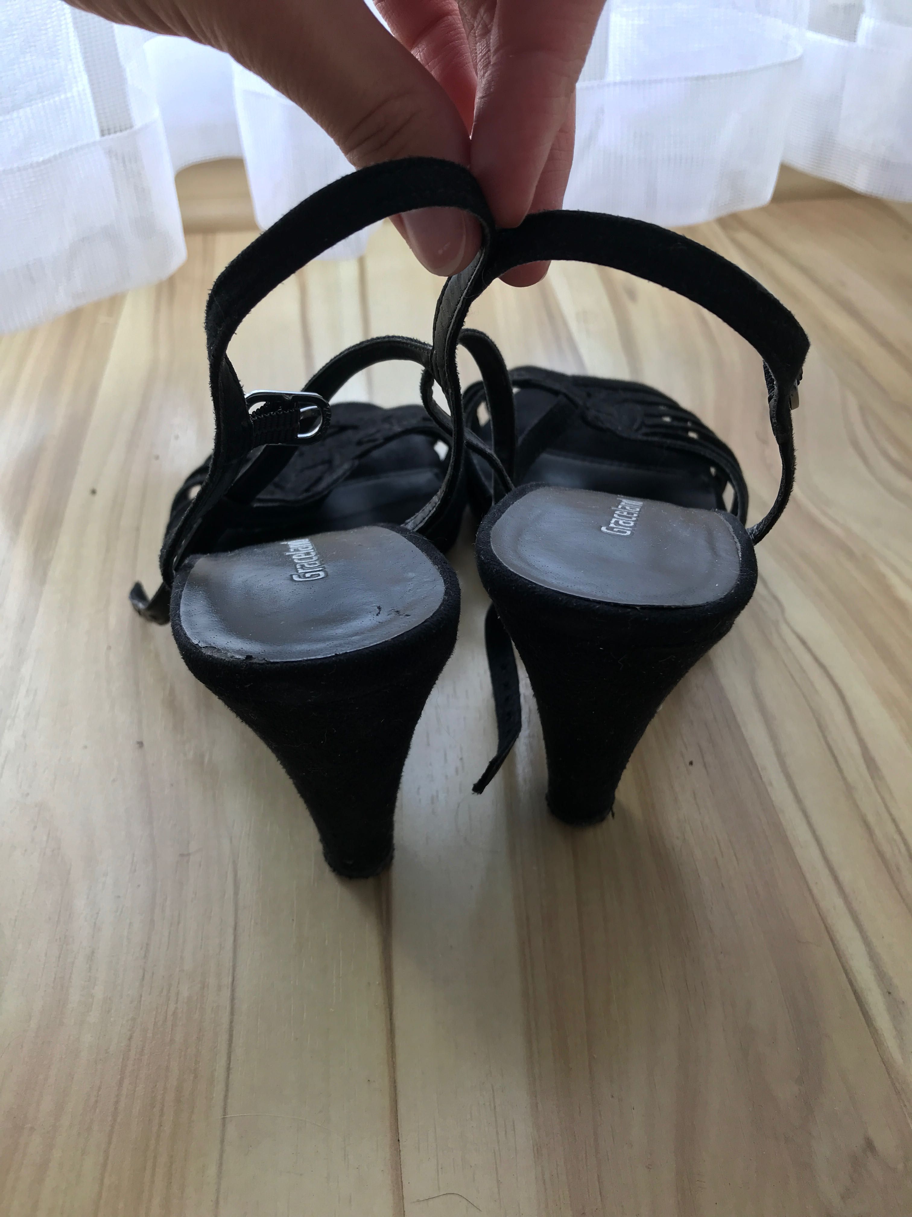Buty sandały na szpilce Deichmann
