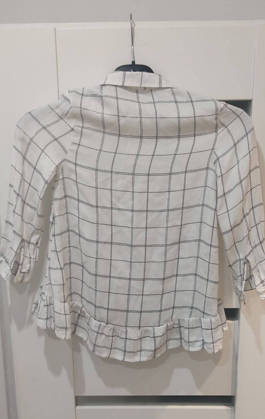 Nowa elegancka koszula Reserved r.116, kratk, falbana