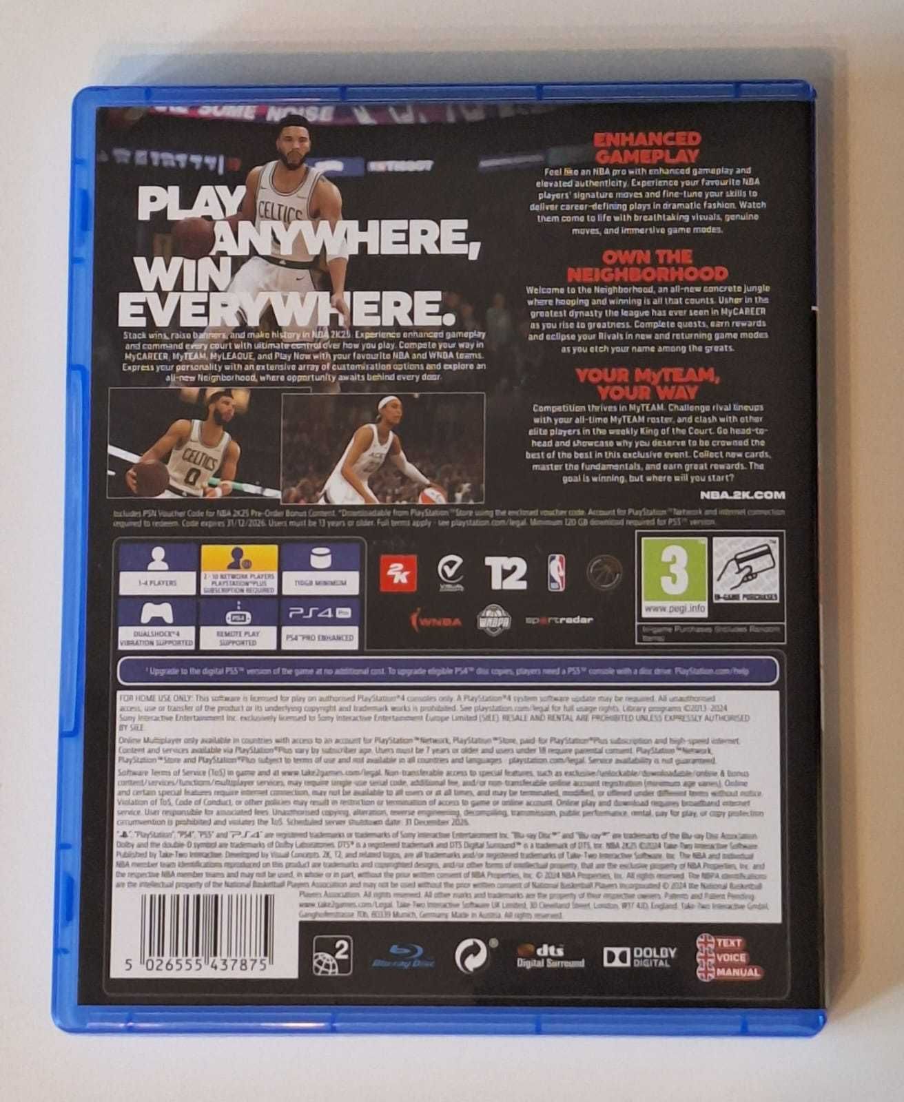 2K25 NBA Gra PS4 PS5 Płyta Oryginał Wysyłka Odbiór