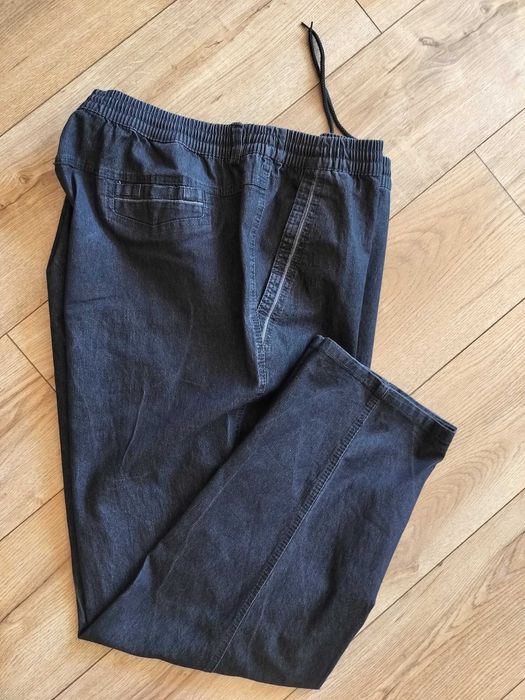 Spodnie damskie 5XL tregginsy otulające NewFasion cienki jeans pas118