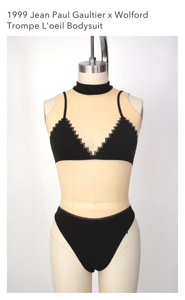 1999 Jean Paul Gaultier x Wolford Trompe L'oeil Bodysuit