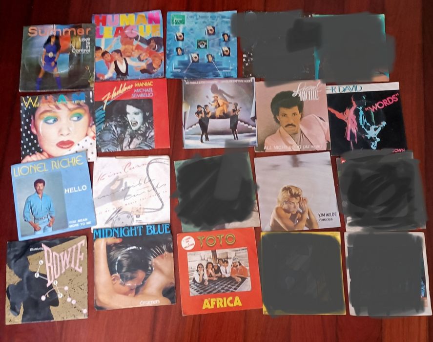 Discos de vinil singles vários temas