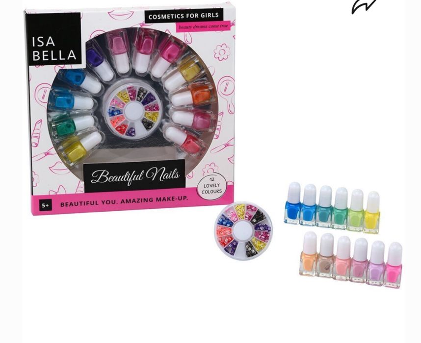 Детский лак для ногтей Isabella, 12 цветов