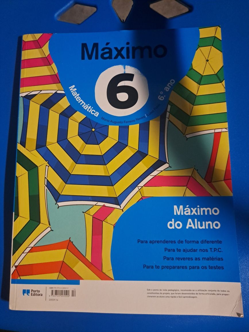 Caderno de atividades fichas de matemática Máximo 6