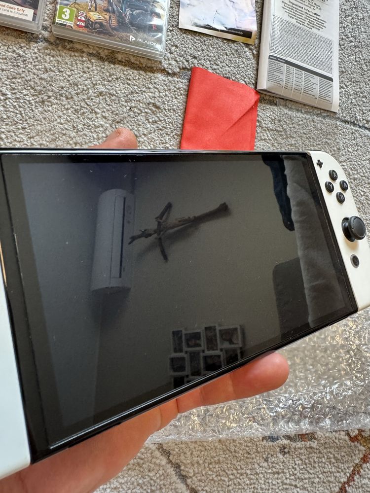 Nintendo switch Oled + 3 gry + Mariokart etui orginał NINTENDO