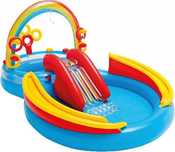 Intex Dmuchany basen Rainbow Ring Play Center, 297x193x135 cm,
