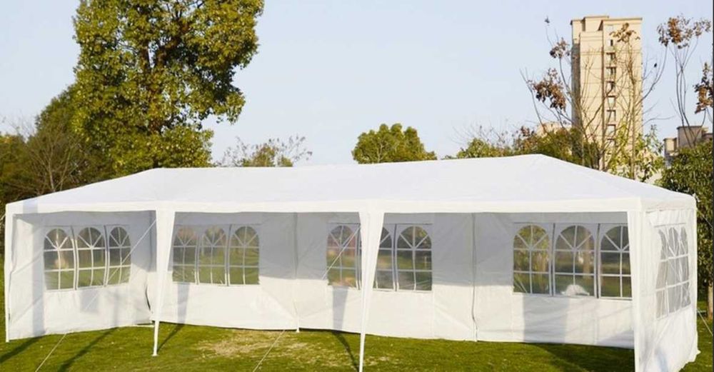 TENDAS  9x3 ou 6x3. estrutura tubular.festas, feiras, lazer.159-209€