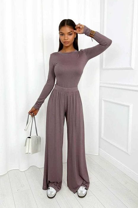 Produkcja polska Komplet z wiskozy Taylor mocca r. XS/S