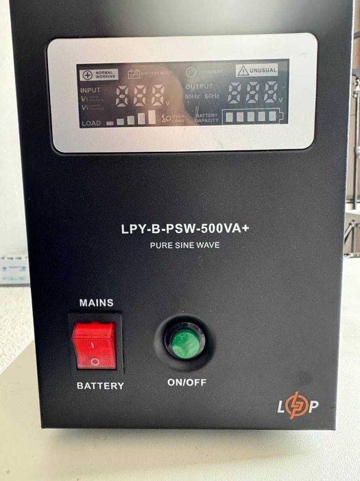 Безперебійник LogicPower LPY-500VA (чиста синусоіда) +AGM 12V 40Ah