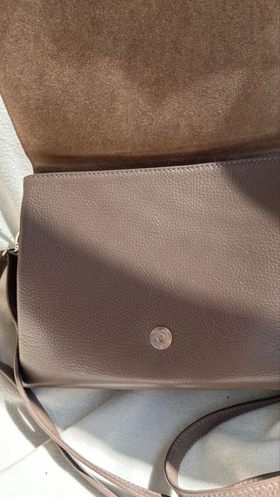 Сумка натуральна шкіра + замша,  Італія, vera pelle