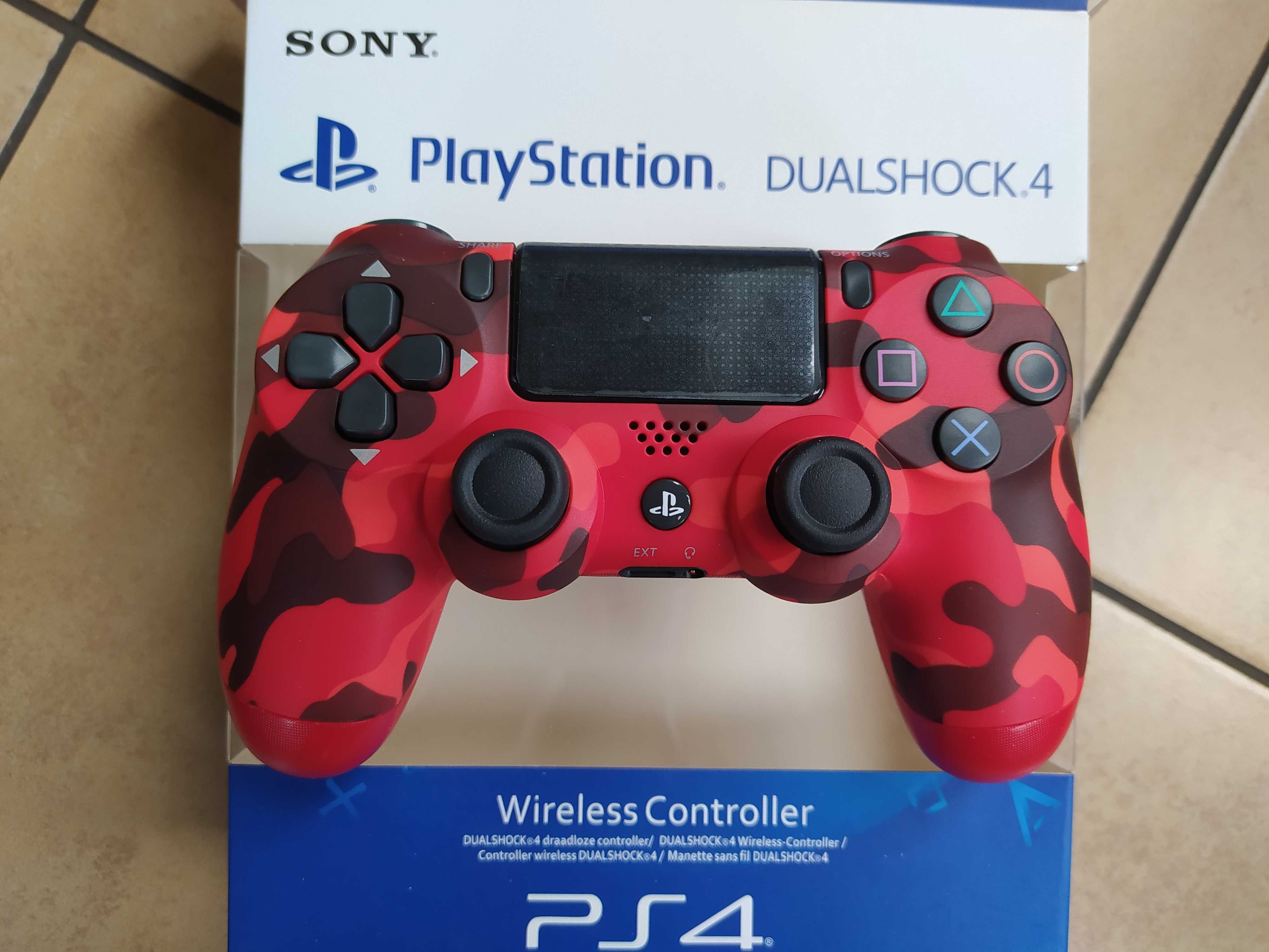 Pad kontroler do PC lub PS4 wersja moro czerwone w fabrycznym pudełku