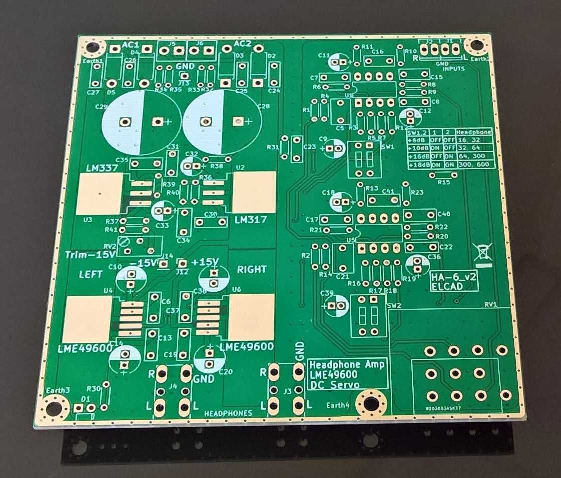 Płytka pcb - wzmacniacz słuchawkowy LME49600
