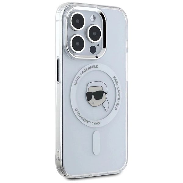 Etui Karl Lagerfeld IML Metal Karl Head MagSafe do iPhone 15 Pro Max b