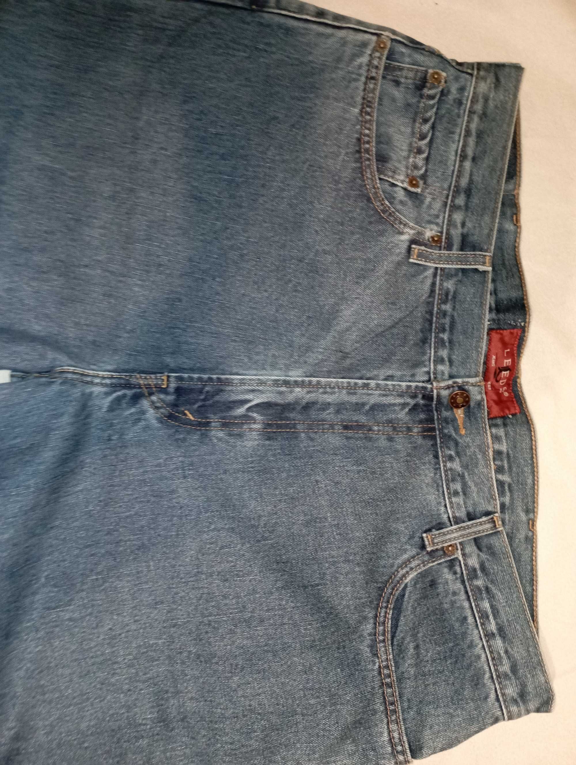 LEEDS spodnie męskie JEANS W42 L32 *