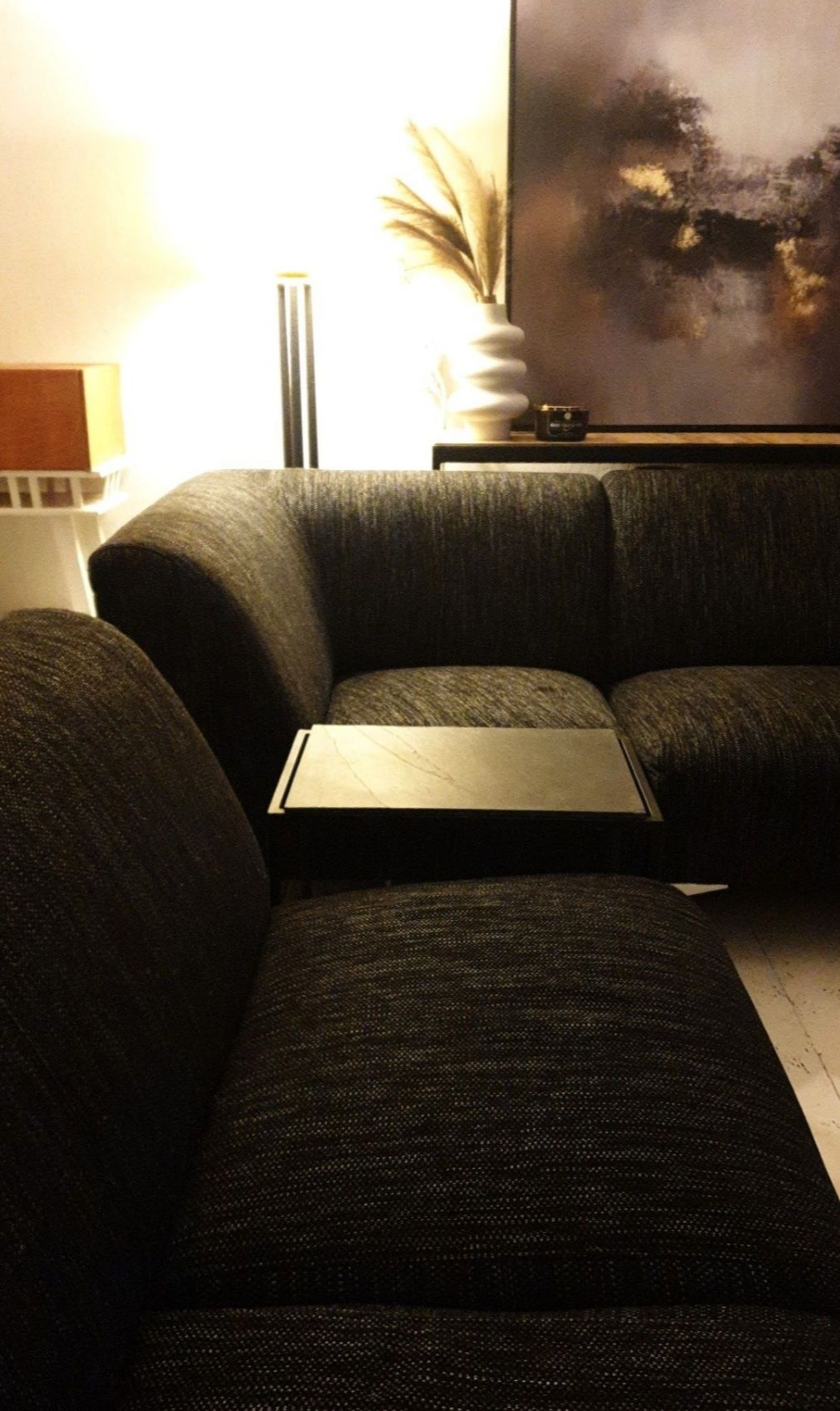 Extra sofa duży narożnik nowoczesny Gala Collezione chrom tkanina
