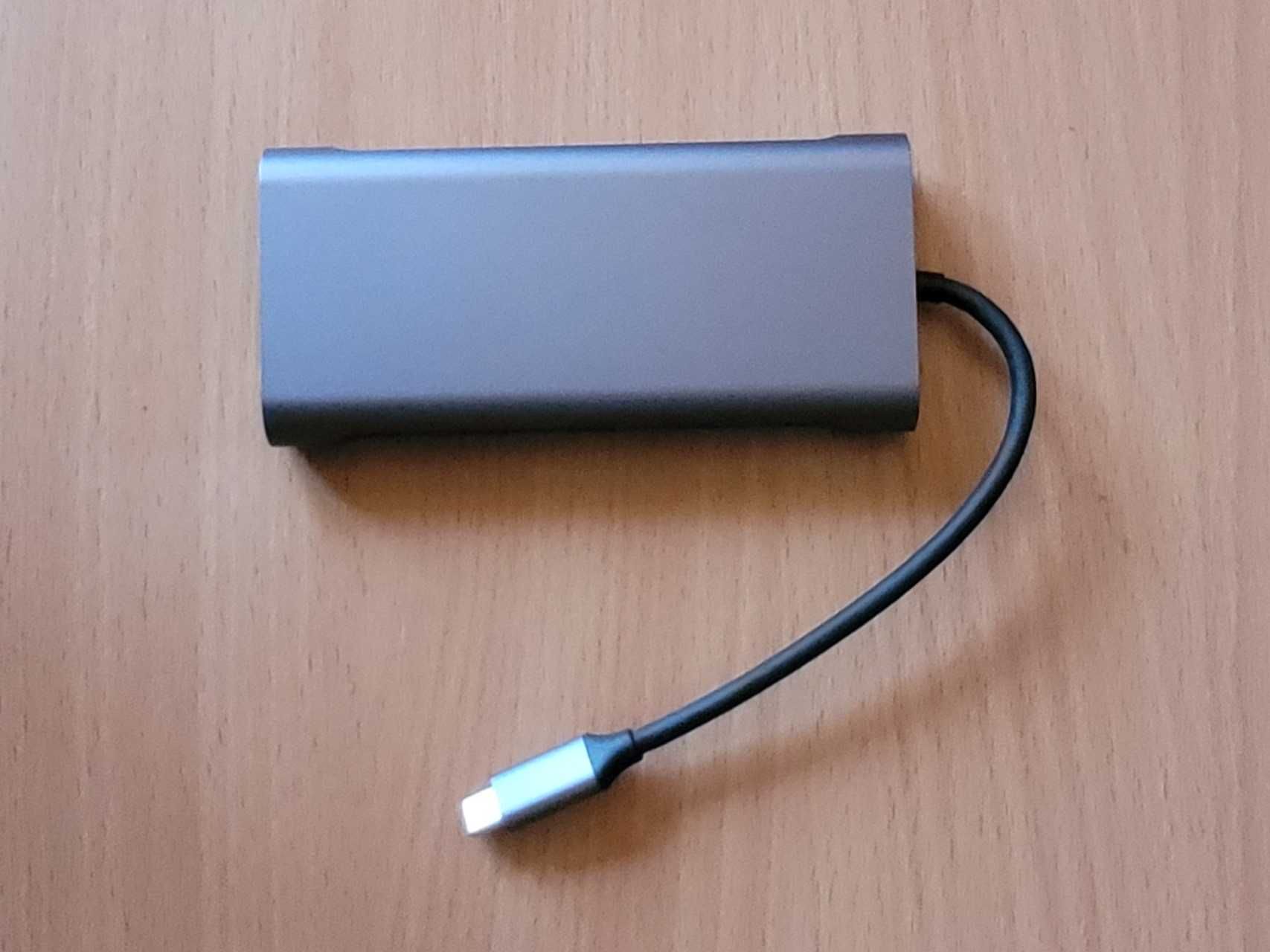 Stacja dokująca Hub usb-c 11w1 hdmi, gigabit ethernet, rj45, jack, sd