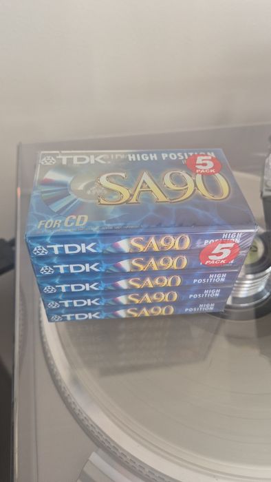 Kaseta magnetofonowa  TDK SA 90 type II 5 sztuk.