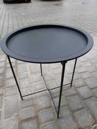 Міні столик кавовий, металевий чорний