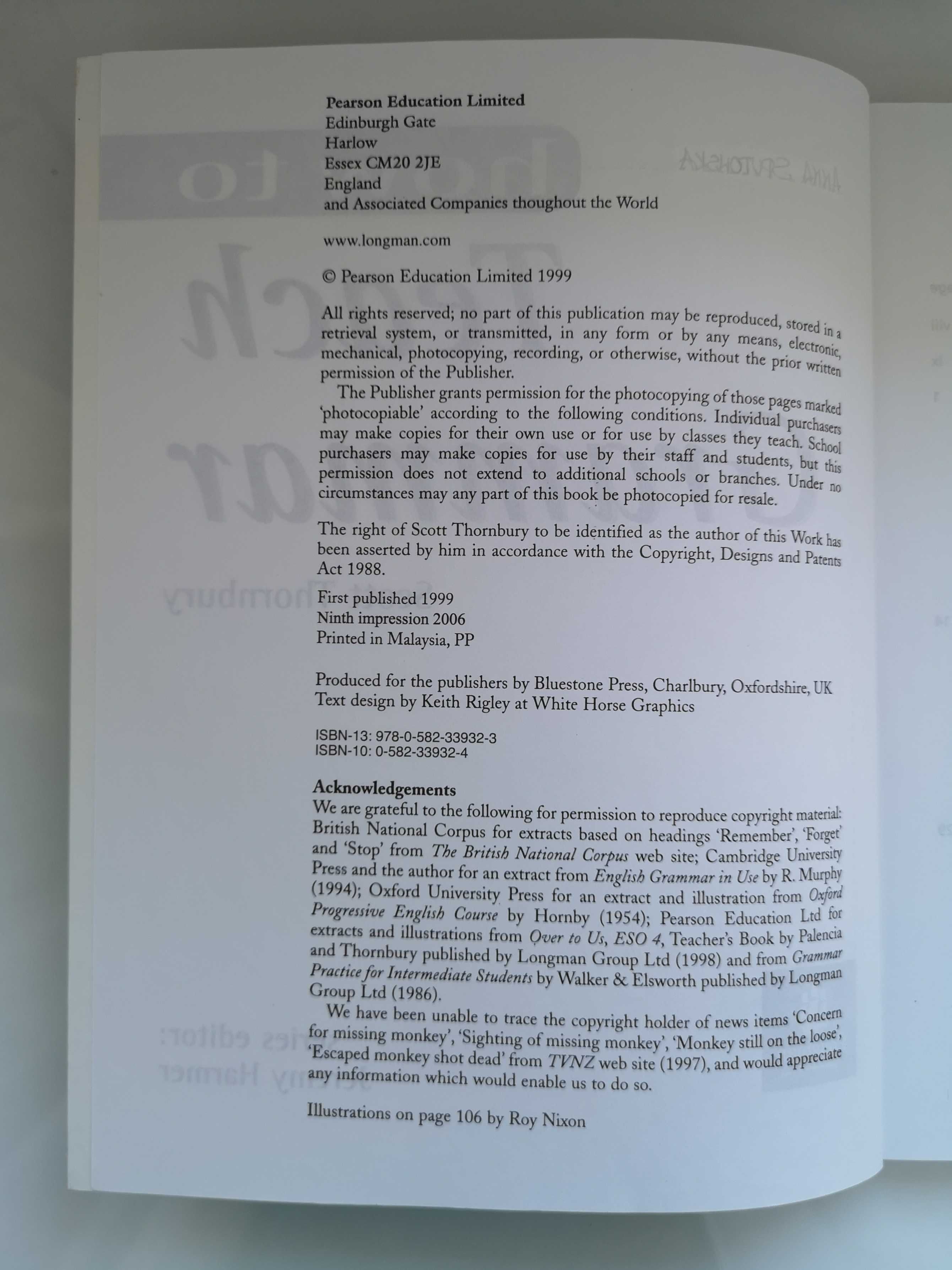 How to Teach Grammar, Scott Thornbury, wydawnictwo Longman
