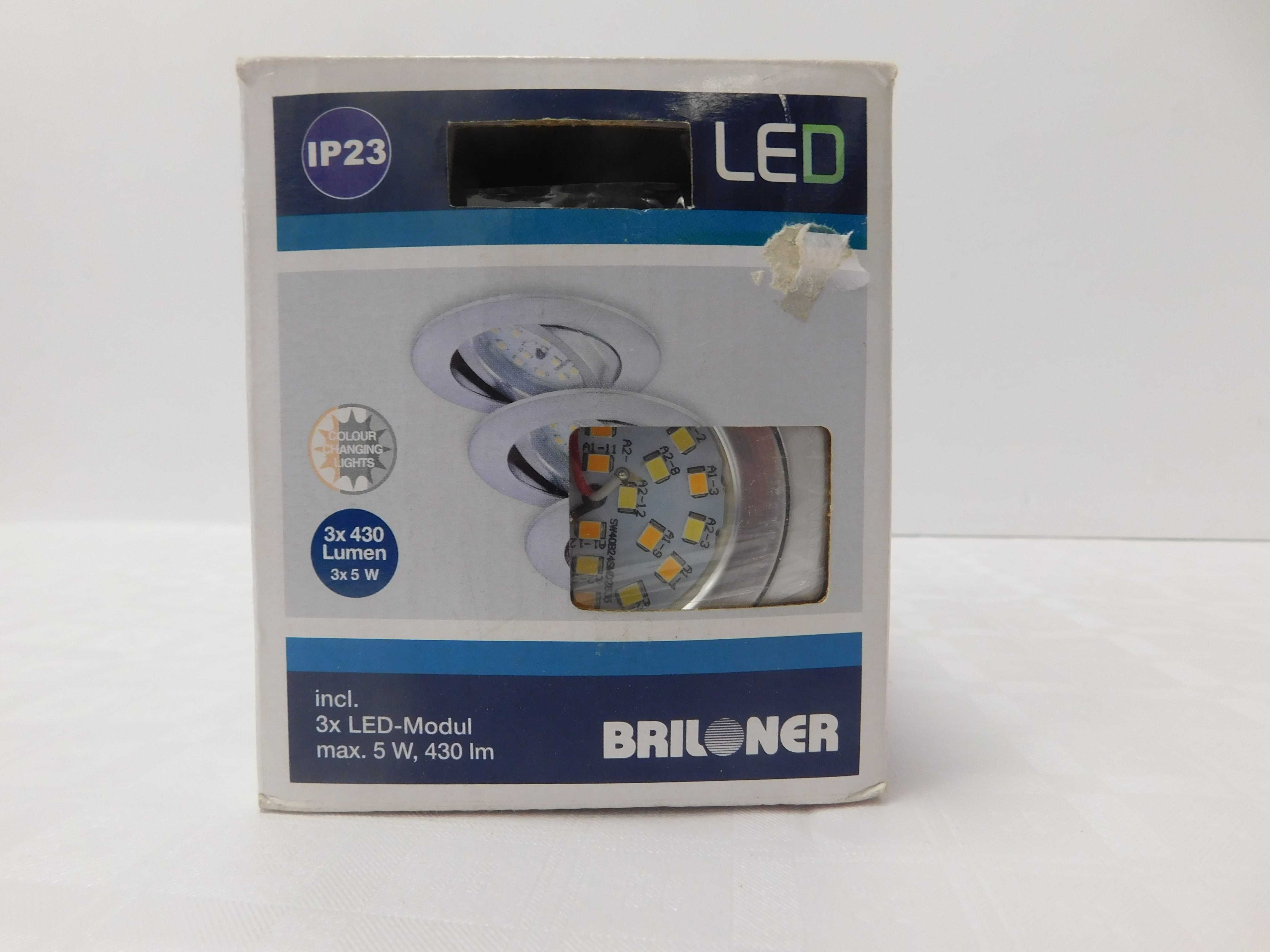 Briloner 7260.039 Zestaw reflektorów wpuszczanych moduł LED 3x5 W