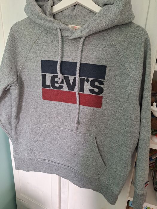 Levi's bluza hoodie unisex, szary melanz vintage y2k stylowa bluza rS
