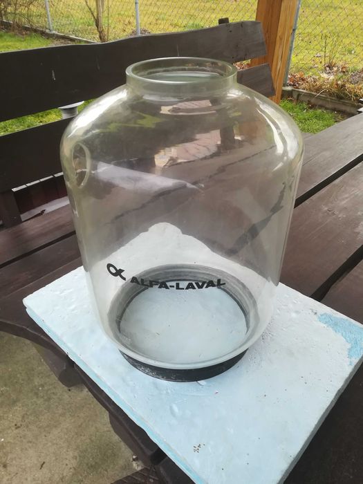 Zbiornik szklany 25l jednostki końcowej Alfa i Delval