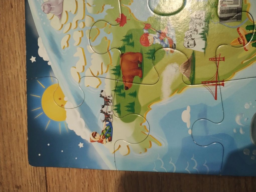 Puzzle mapa świata castorland 40 maxi