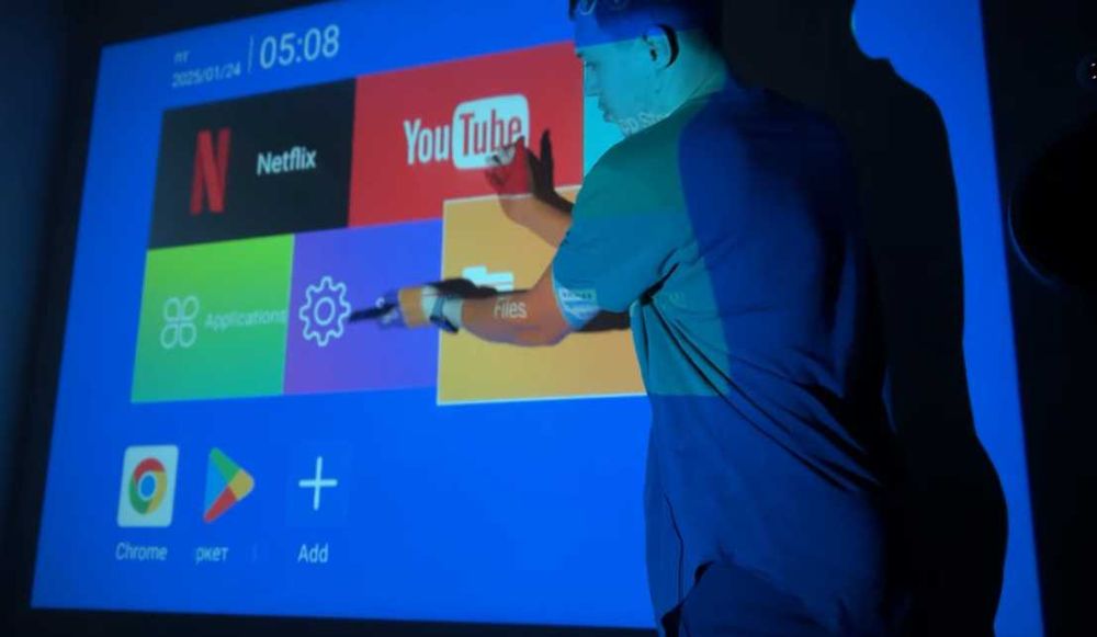 проектор android 12 smartTV HY380 4K  WiFi приставка кинотеатр