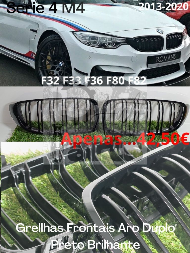 (Promoção) Grelhas Frontais BMW Série 4 M4 F32 F33 F36 F80 F86 preto