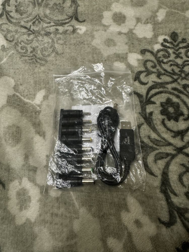 USB кабель від 5В до 12В з переходниками ( Wifi на Powerbank)