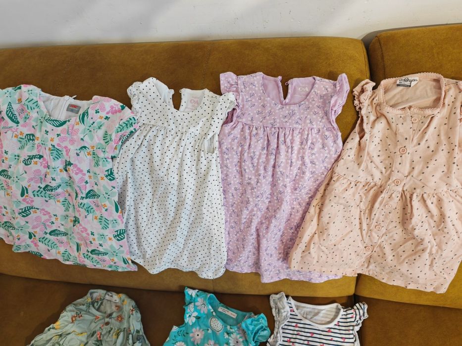 Paczka ciuszków dla dziewczynki 1-2 lata ok 60 sztuk