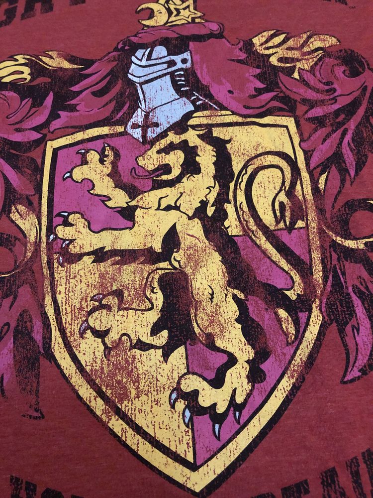 V gryffindor t shirt Harry Potter czerwona krótki rękaw S