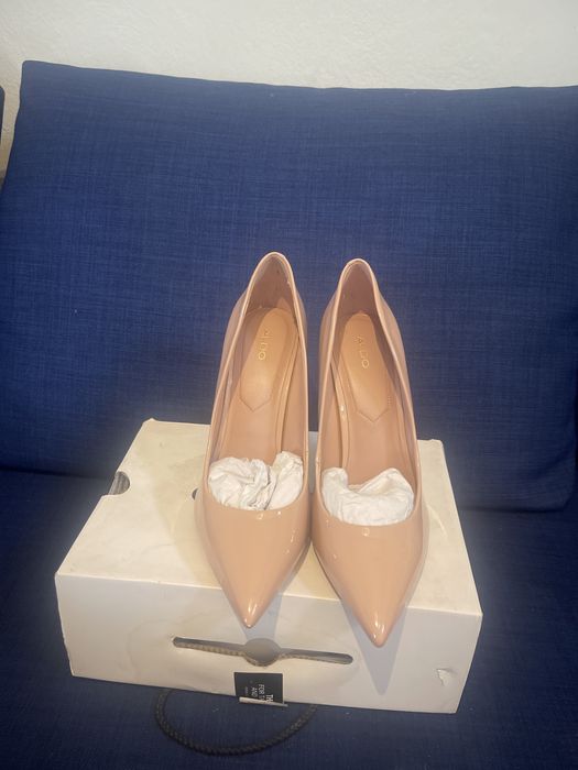 Saltos altos verniz Nude/rosa claro ALDO - nunca usados