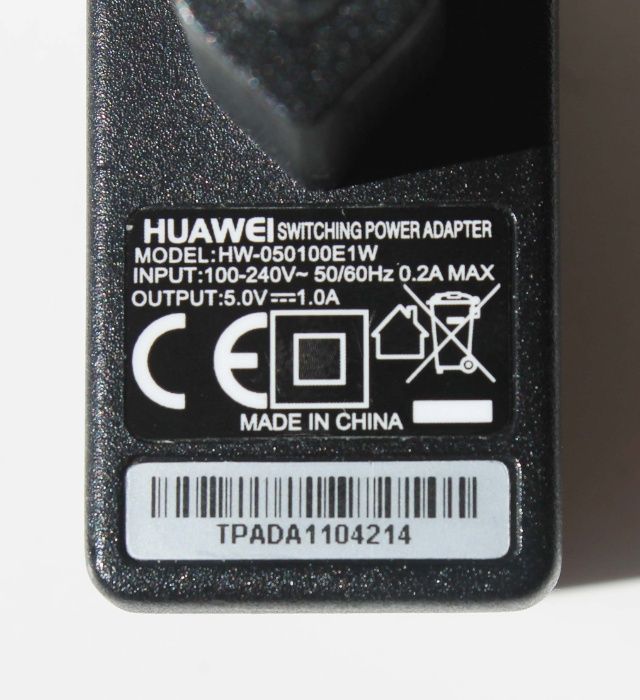 Carregador original USB HUAWEI HW-050100E1W de 5.0V 1.0A