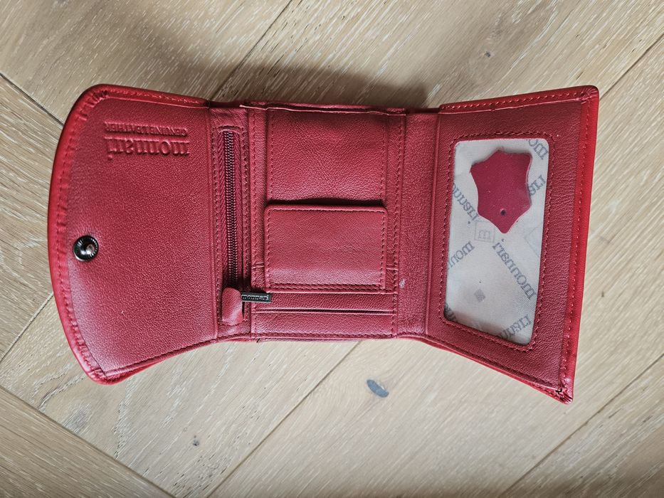 portfel czerwony/malinowy Monnari