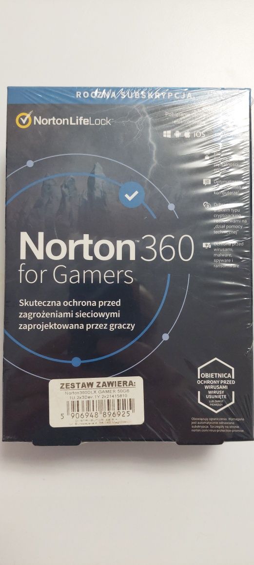 2 x Antywirus Norton 360 for me Gamers 50GB 2x 3 Urządzenia/1 Rok
