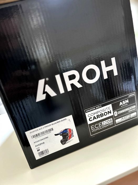 Airoh Aviator Ace 2 • Proud Blue/Red • TAM M • NOVO• Oportunidade