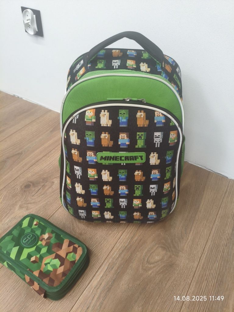 Plecak i piórnik Minecraft